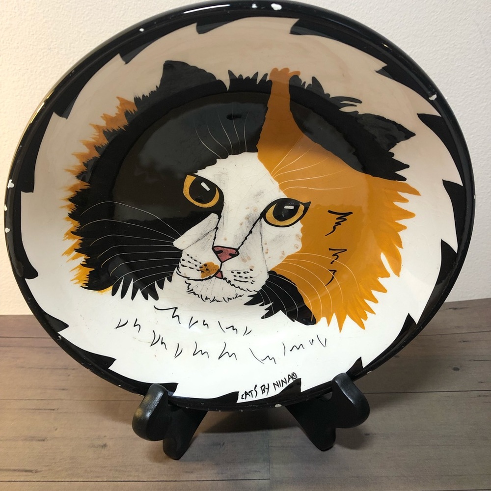 NINA LYMAN CAT COLLECTION PLATE  8 by 8